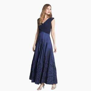 Patra Evening Gown With Soutache Tafetta Skirt